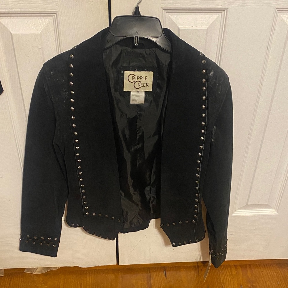 Cripple Creek Black Studded Women's Blazer